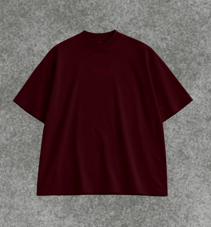 MRGE Oversized Maroon Tee
