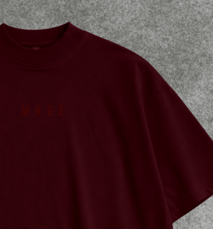 MRGE Oversized Maroon Tee