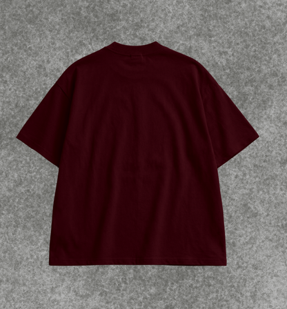 MRGE Oversized Maroon Tee
